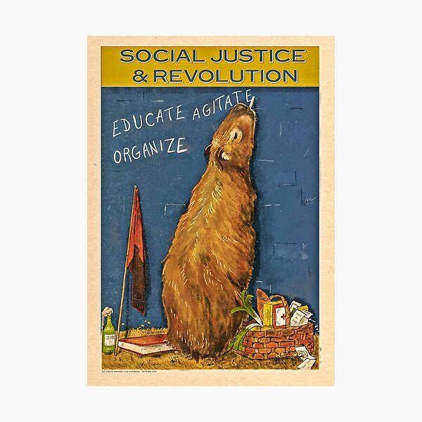 Item preview, Revolutionary capybara designed and sold by Loki Propagandart.