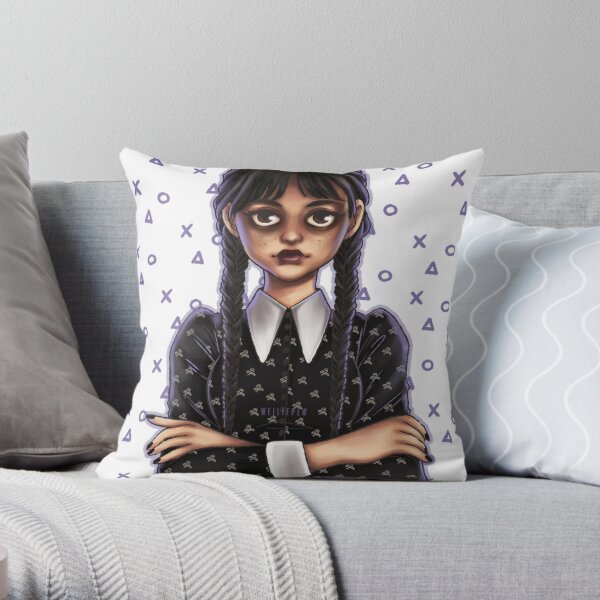 Big-eyed goth girl Throw Pillow by CSA Images - Pixels