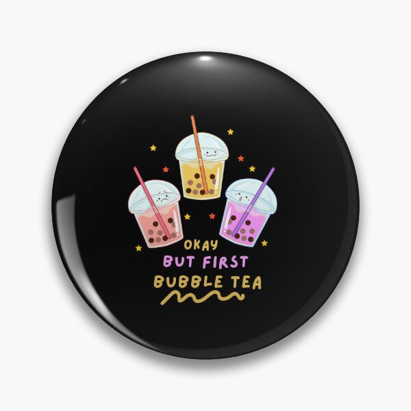 Artikelvorschau, Okay, aber zuerst Bubble Tea Süßer Kawaii Face Bubble Tea entworfen und verkauft von Artistusha.