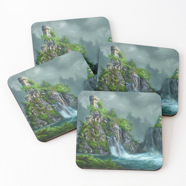 Item preview, The ruins of Trellania Kingdom | Ruins | Waterfall | Misty Landscape | 16:9 Wide designed and sold by Petko Georgiev.