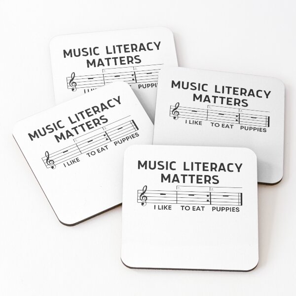 Item preview, Music Literacy Matters I Like To Eat Puppies For Funny Music Lovers And Puppies - Music Literacy Matters I Like To Eat Puppies designed and sold by Funwithmusic.