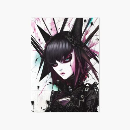gothic anime girl dark icon, gifts. Art Board Print for Sale by StayStar23