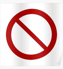 Ban Symbol Poster