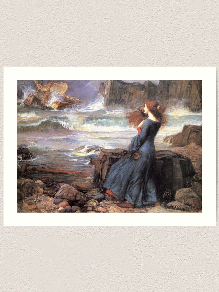 "Miranda And The Tempest - John William Waterhouse" Art Print For Sale ...