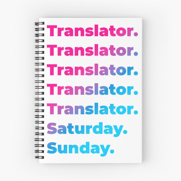 Item preview, Translator work week designed and sold by SVPOD.