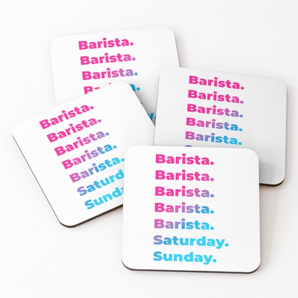 Item preview, Barista work week designed and sold by SVPOD.