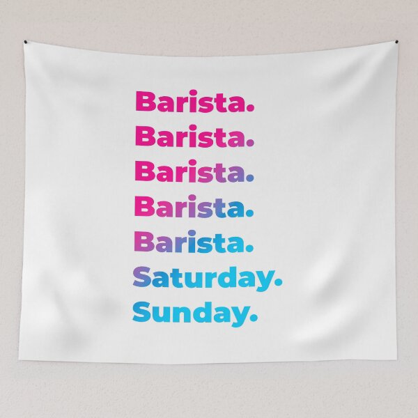 Item preview, Barista work week designed and sold by SVPOD.