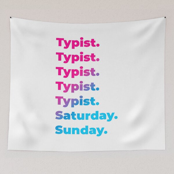 Item preview, Typist work week designed and sold by SVPOD.