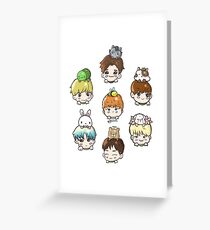 Tarjeta de felicitación Monsta X y Animales
