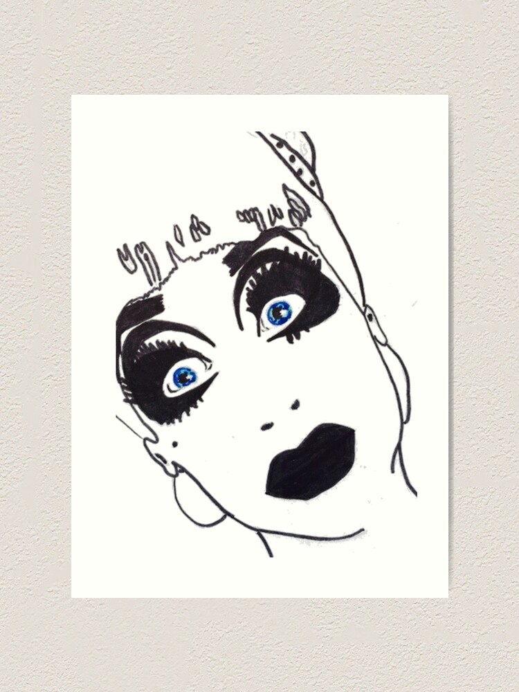 bianca del rio rupauls drag race outline art print by whatadisnerd redbubble
