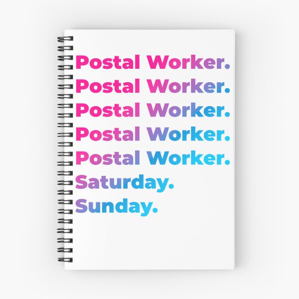 Item preview, Postal Worker work week designed and sold by SVPOD.