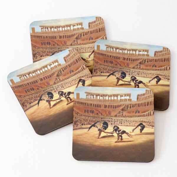 Item preview, Gladiators fighting in the Colosseum of Rome - Oil Painting designed and sold by SPAZE-Typo.