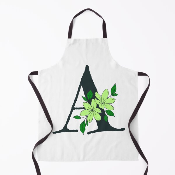 Item preview, Green floral A monogram designed and sold by Coffee Lifestyle.