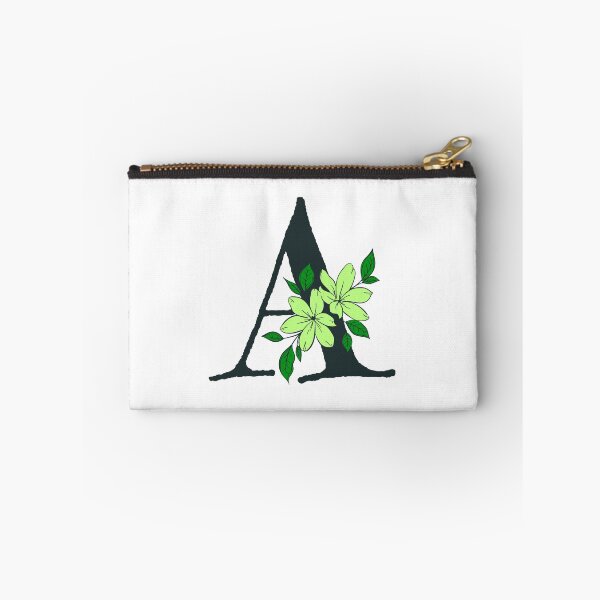 Item preview, Green floral A monogram designed and sold by Lyssarien.