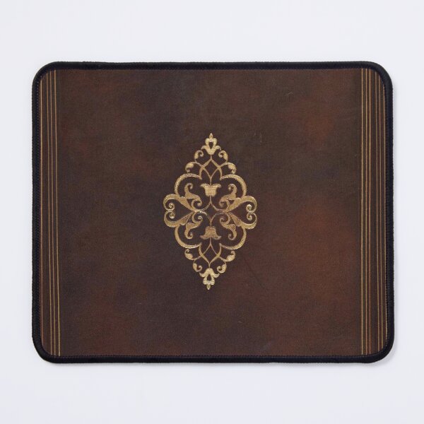 Item preview, Brown Vintage leather bookcover monogram designed and sold by themusingmind.