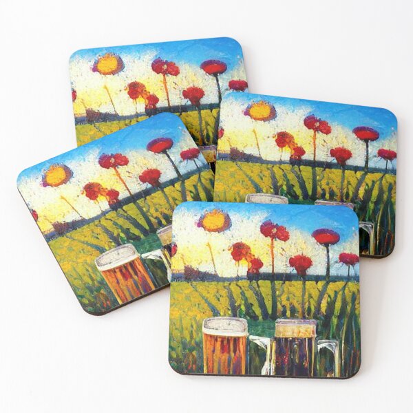 Item preview, Beer and Flowers - Oil Painting designed and sold by SPAZE-Typo.