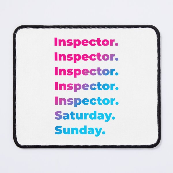 Item preview, Inspector work week designed and sold by SVPOD.