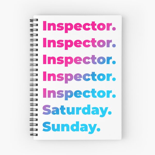 Item preview, Inspector work week designed and sold by SVPOD.
