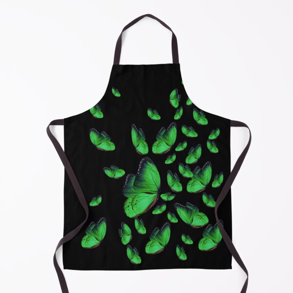 Item preview, Beautiful Green Butterflies with Black Background designed and sold by atroffire.