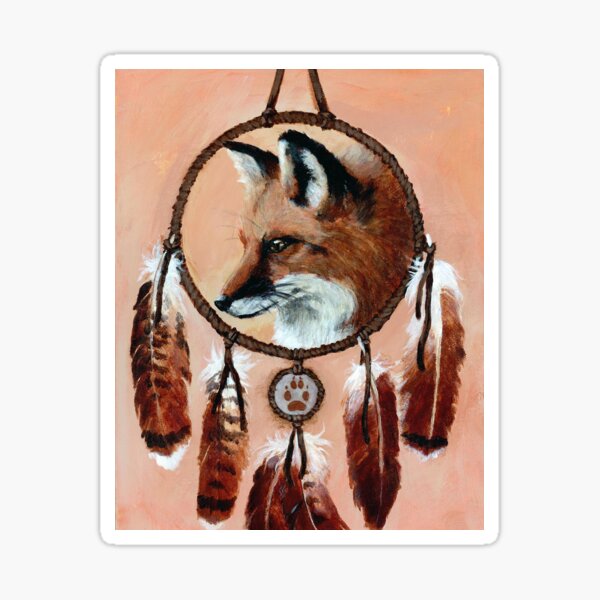 Fox Medicine Wheel Sticker