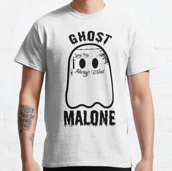 Halloween Shirt Design Ghost Malone Ghost With Tattoos  Etsy