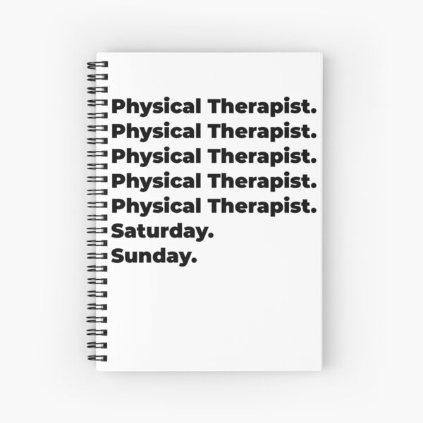 Vista previa del artículo con la obra «Semana de trabajo divertida del fisioterapeuta», diseñado y vendido por SVPOD.