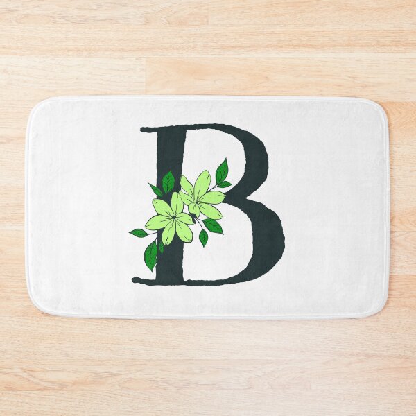 Item preview, Green floral B monogram designed and sold by Coffee Lifestyle.