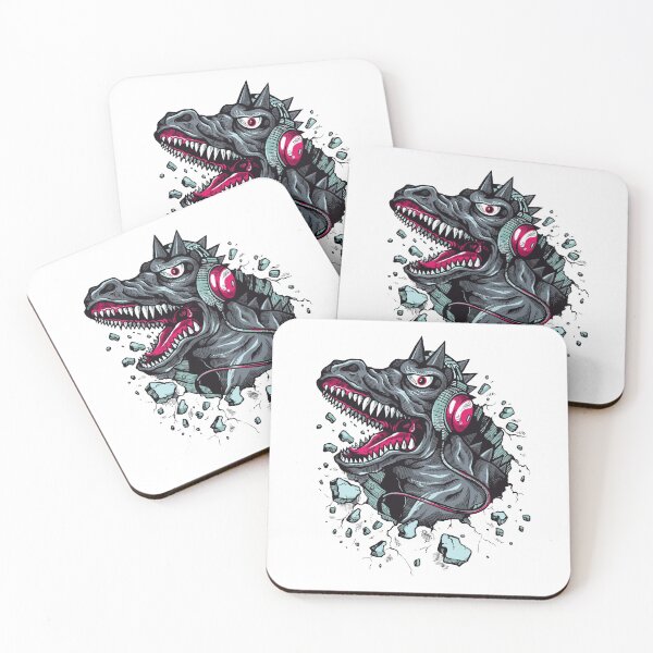 Item preview, Arsenic Druck Dino with Headphones designed and sold by BALONROSU.