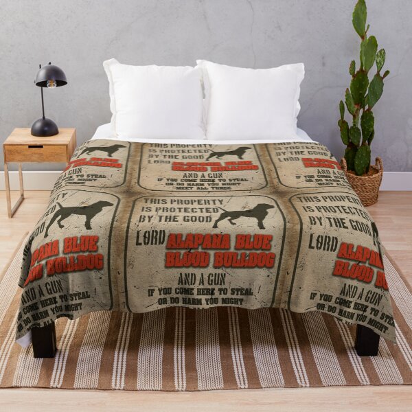 Item preview, Alapaha blue blood bulldog Vintage Humorous Guard Dog Warning sign designed and sold by Cuddlythopia.