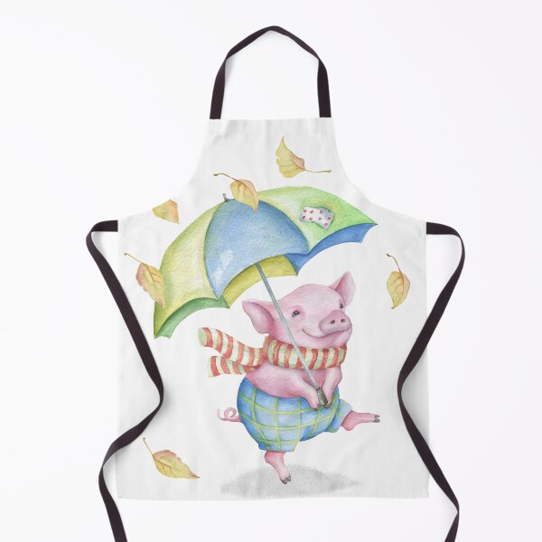Item preview, Dancing piglet in the raining leaves designed and sold by smnessen.