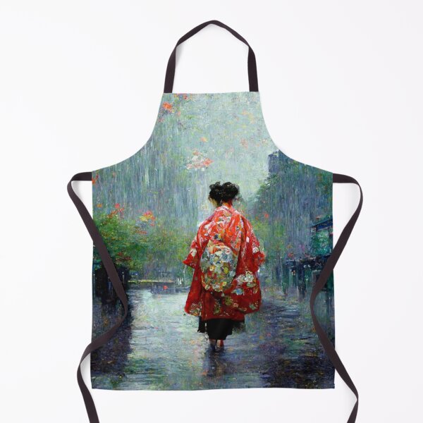 Item preview, Japanese girl walking in the rain designed and sold by Mirochan80.