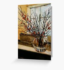 The glass vase. Greeting Card