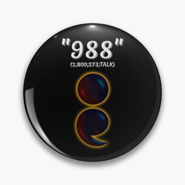 Item preview, Suicide Awareness Semicolon + Prevention Hotline designed and sold by ANewNemo.
