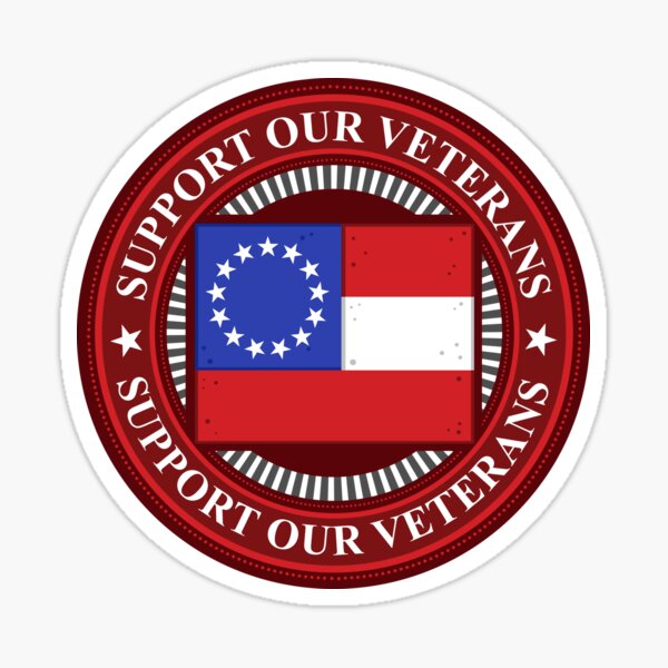 Support Our Veterans First National Flag Sticker