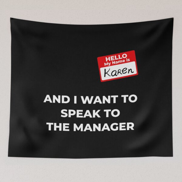 Item preview, Saying Karen Name Tag Halloween Costume designed and sold by JamauDS.