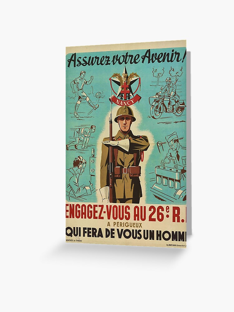 Old French Army Recruitment Poster (26e Regiment d&rsquo;Infanterie 