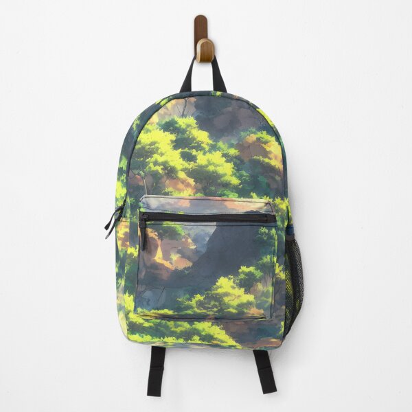 Item preview, A landscape of a Exquisite valley in the style of anime. designed and sold by Art-of-AI.