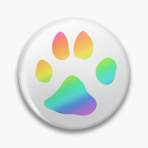 Item preview, Dog's Paw Print - Rainbow white outline designed and sold by SpamCreates.