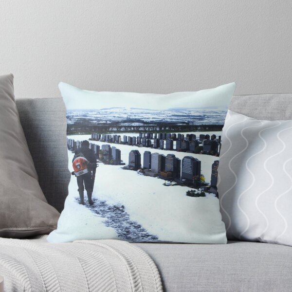 Item preview, MAN IN SNOWY CEMETERY COLOUR designed and sold by alexandriaiona.
