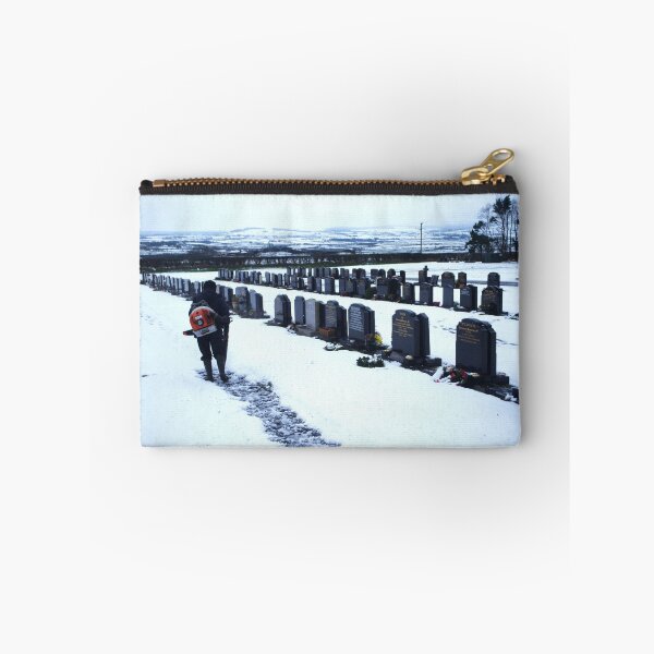 Item preview, MAN IN SNOWY CEMETERY COLOUR designed and sold by alexandriaiona.