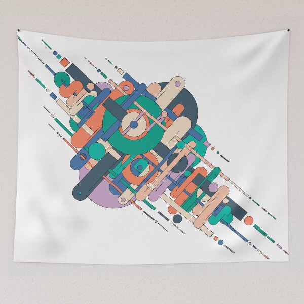 Item preview, Abstract geometric colorful vector pattern designed and sold by Familyshmot.