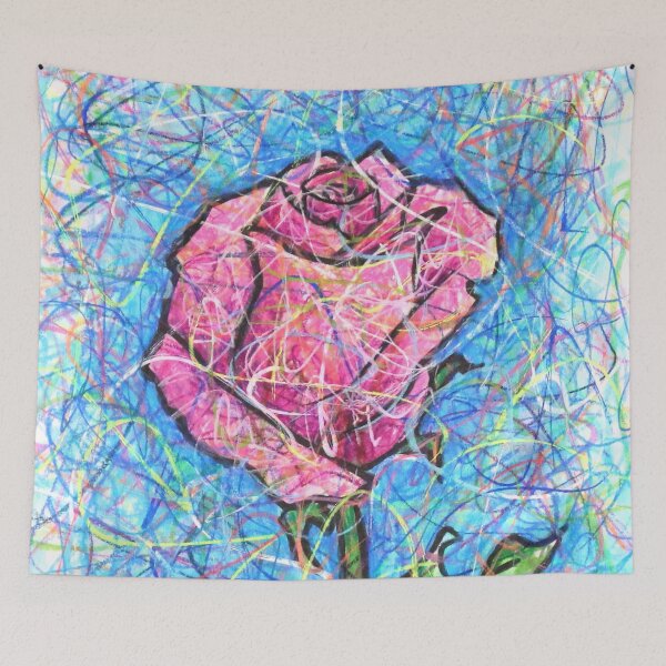 Aperçu de l'œuvre Rose rose créée et vendue par Kitslam Art.