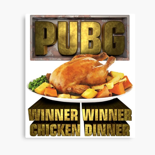 "PUBG WINNER WINNER CHICKEN DINNER" Canvas Print by Delpieroo | Redbubble