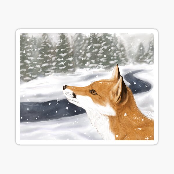 Item preview, Red Fox in Snow designed and sold by Brandy Woods.
