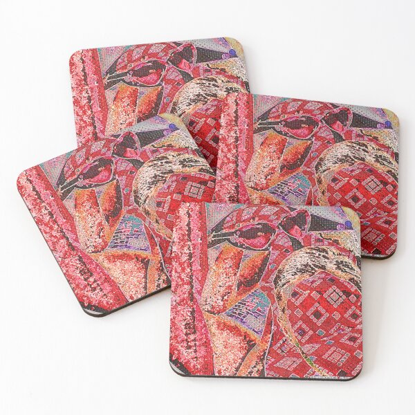 Item preview, red faced pattern.collage by smiley100 designed and sold by smiley100.