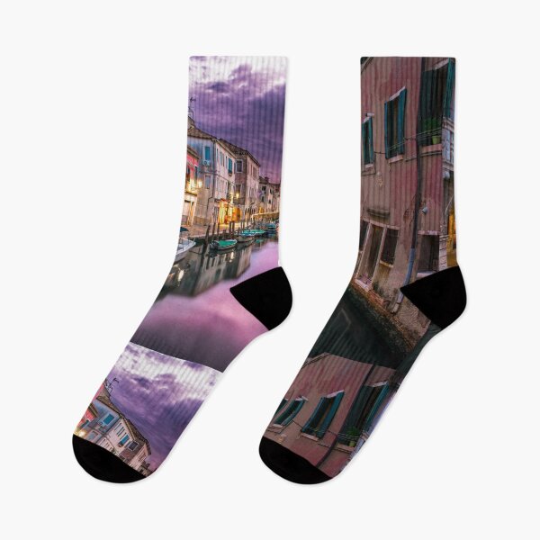 Item preview, Venice, Italy, Purple Sunset Sky, Canals  designed and sold by newburyboutique.