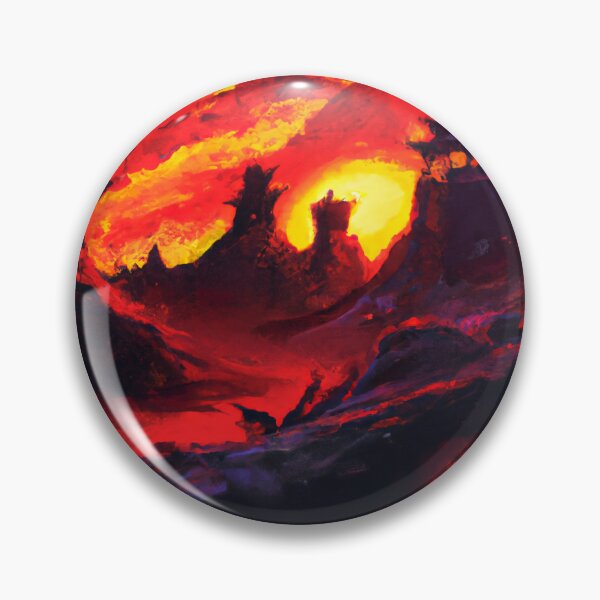 Item preview, Hellscape - Fiery Hell Landscape - AI Generated Art designed and sold by Vault256.
