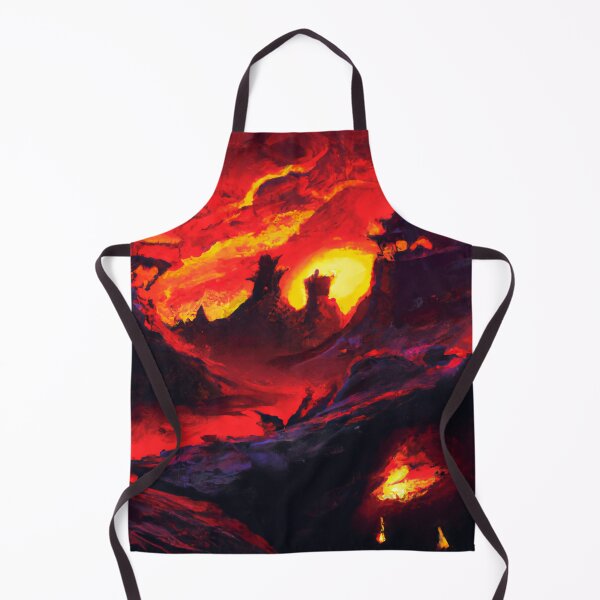 Item preview, Hellscape - Fiery Hell Landscape - AI Generated Art designed and sold by Vault256.