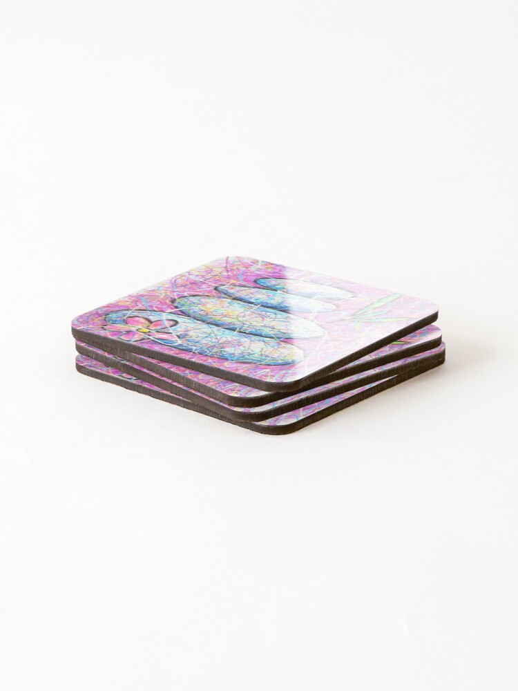 Thumbnail 4 of 5, Coasters (Set of 4), Balancing Zen Rocks designed and sold by kitslam.