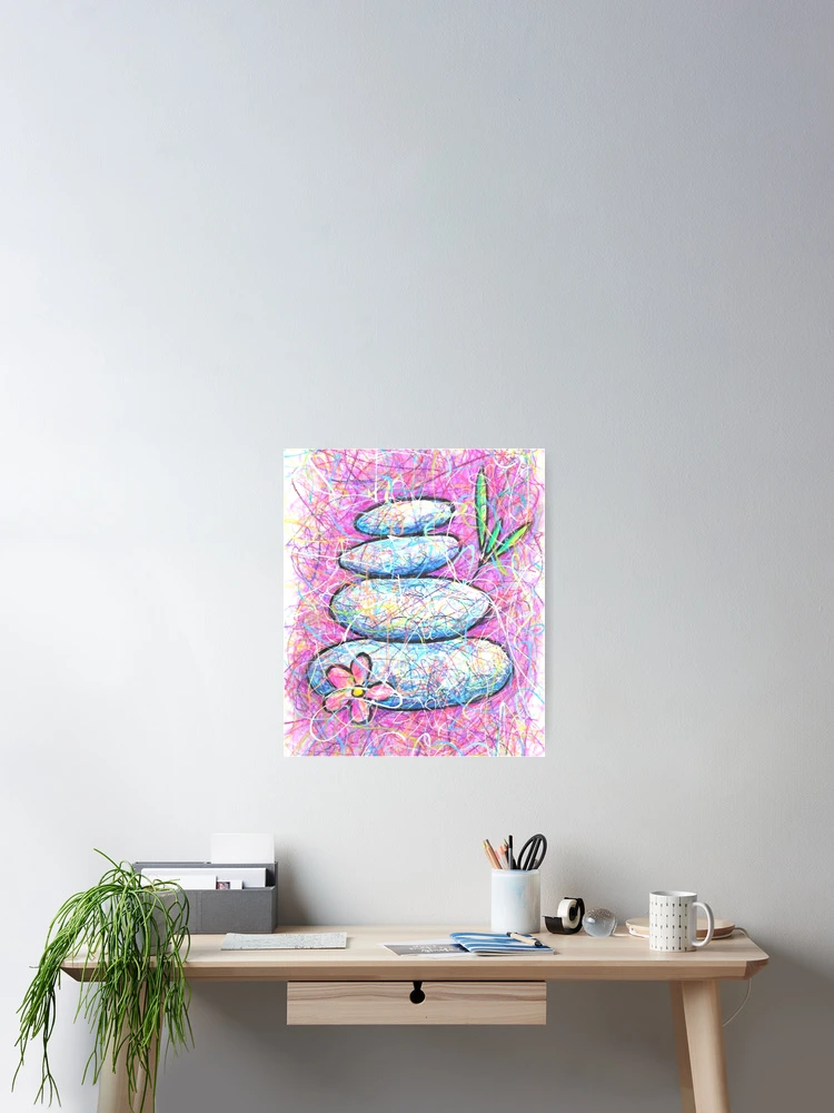 Thumbnail 2 of 3, Poster, Balancing Zen Rocks designed and sold by Kitslam Art.